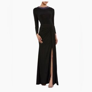 Mac Duggal Black Long Sleeve Gown